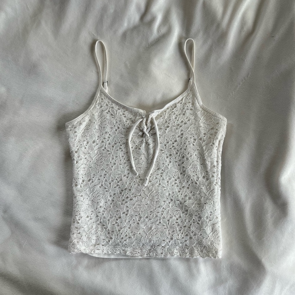 Hollister - crochet tank top